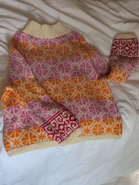 Handknit Moo Knit Pattern Sweater from Rachel Pohl's Closet